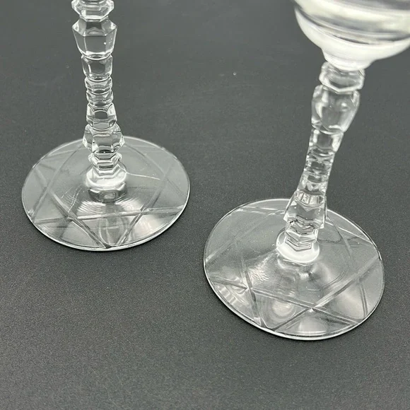 Libbey Rock Sharpe ARCTIC ROSE Stem Glasses 8” (Set of 2)​ - Picture 7 of 11